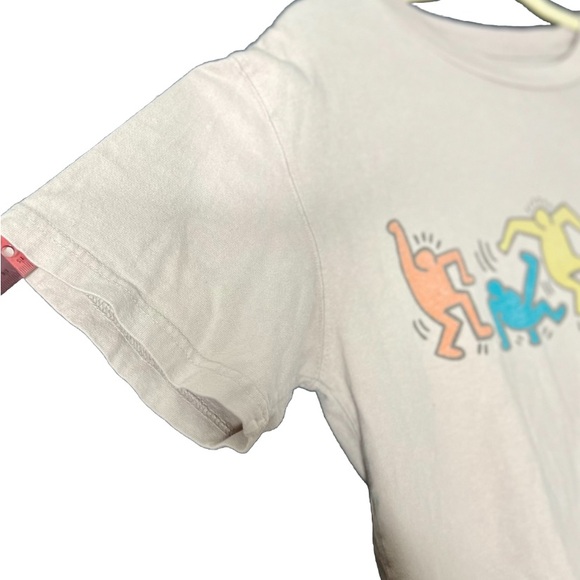 🤩 NEW ITEM! Abercrombie & Fitch Keith Haring Men’s Oversized Tshirt Gray Vintage - Picture 4 of 8